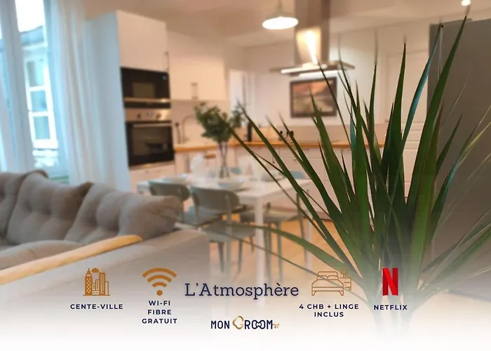 Apartman L'atmosphere - Centre-ville - Parking - Netflix - 4 Ch - 2 Sde *